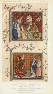La Reine du Portugal condamnée au feu, le Pape, l