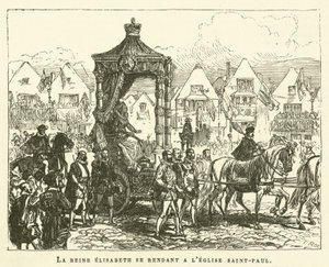 La Reine Elisabeth Se Rendant A L