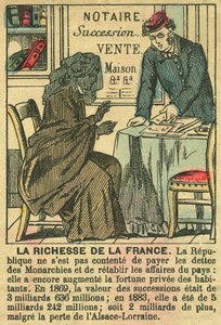 La Riche de la France, illustrant les bienfaits de la Troisième République sur l