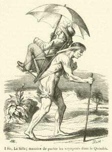 La Silla; manière de porter les voyageurs dans le Quindiu - French School