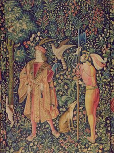 La Vie Seigneuriale - Départ pour la chasse, c.1500 - French School