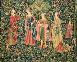 La Vie Seigneuriale : La Promenade, Atelier de la Loire, vers 1500