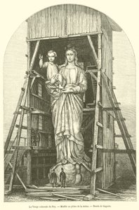 La Vierge colossale du Puy, Modèle en plâtre de la statue - French School