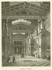 La Walhalla, Vue interieure (engraving) - French School
