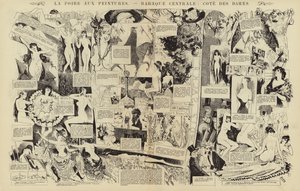 La foire aux peintures, Baraque centrale, côté des dames (gravure) - French School