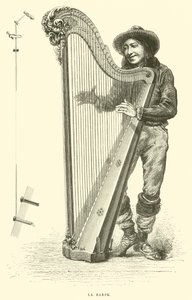 La harpe - French School