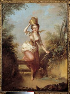 La laitière Peinture de Huet (18ème siècle). 18ème siècle Musée Cognacq Jay, Paris