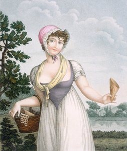 La marchande de plaisirs, gravée par Pomel - French School