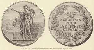 La médaille commémorative des aéronautes du siège de Paris - French School