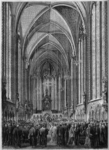 La messe du Saint-Esprit, célébrée à la Sainte-Chapelle de Paris, à l