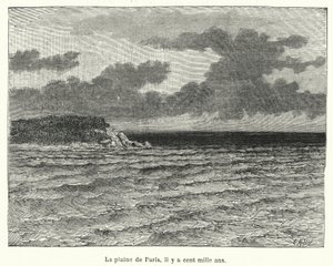 La plaine de Paris, il y a cent à mille ans (gravure)