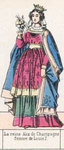 La reine Alix de Champagne, femme de Louis VII - French School