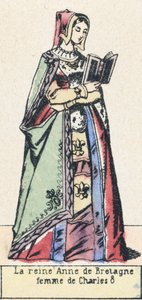 La reine Anne de Bretagne, femme de Charles 8 - French School