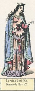 La reine Bathilde, femme de Clovis 2 - French School