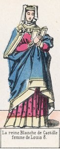 La reine Blanche de Castille, femme de Louis 8 - French School