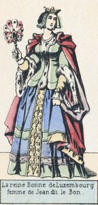 La reine Bonne de Luxembourg, femme de Jean dit le Bon - French School