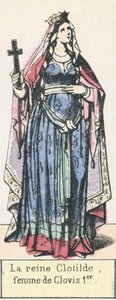 La reine Clotilde, femme de Clovis 1er - French School