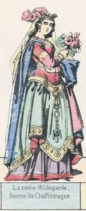 La reine Hildegarde, femme de Charlemagne - French School