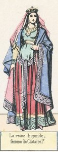 La reine Ingonde, femme de Clotaire Ier - French School
