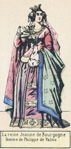 La reine Jeanne de Bourgogne, femme de Philippe de Valois - French School