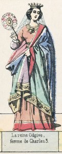 La reine Odgive, femme de Charles III - French School