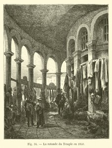 La rotonde du Temple en 1840 - French School