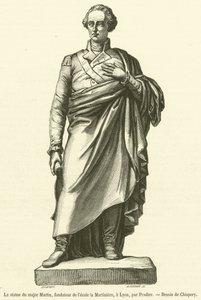 La statue du major Martin, fondateur de l