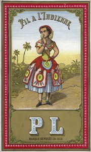 Étiquette pour fil indien