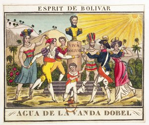 Étiquette pour Eau de Lavande évoquant l