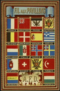 Étiquette pour fil de drapeau - French School