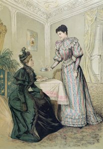 Dames buvant du thé, c.1890 - French School