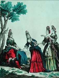 Dames jouant à un jeu de devinettes avec un Gentilhomme, 2e moitié du 17e siècle - French School