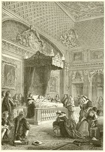 Derniers moments du roi Louis XIV - French School