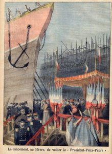 Lancement au Havre du voilier "Président Félix-Faure". "Le Petit Journal"
