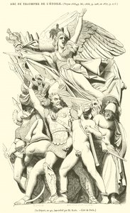 Le départ, ou 92, bas-relief - French School