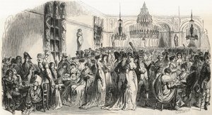 Le Grand Salon du café Frascati à Paris au XIXe siècle - Gravure dans « Tableau-de-Paris » par Edmond Texier 1852