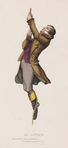 Le Landaw, Scène XVIII (gravure en couleur) - French School