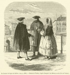 Le Loueur de loges de théâtre (gravure) - French School