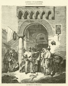 Le Marchand de Macaroni (engraving) - French School