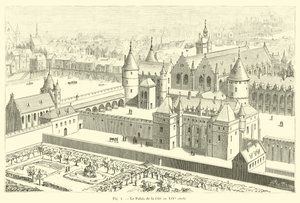 Le Palais de la Cité au XIVe siècle - French School