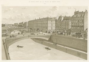 Le Petit-Pont et la Place du Petit-Pont - French School
