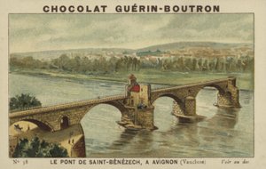 Le Pont de Saint-Bénézet, à Avignon, Vaucluse - French School