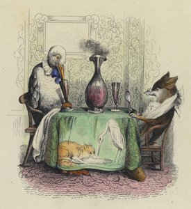 Le Renard et la Cigogne - French School