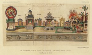 Le Théâtre où fut jouée la Passion à Valenciennes en 1547 - French School
