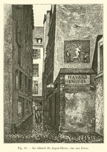 Le cabaret du Lapin blanc, rue aux Fèves - French School