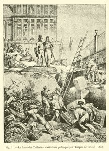 Le fossé des Tuileries, caricature politique par Turpin de Crissé, 1833 - French School
