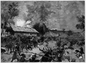 Le guet-apens de Hué, 4-5 juillet 1885 : attaque d