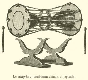 Le hing-kou, tambourin chinois et japonais - French School