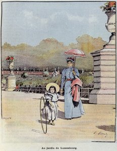Le jardin du Luxembourg - dans « Le Petit Français illustré » du 21/07/1900 - French School