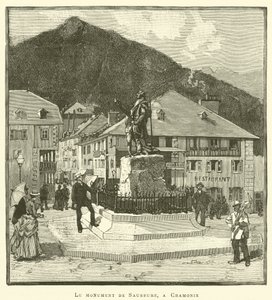 Le monument de Saussure, a Chamonix - French School